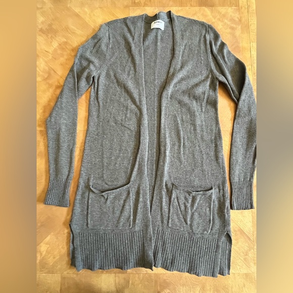 Old Navy Long Open-Front Cardigan in Gray | Size M Tall - Picture 1 of 9